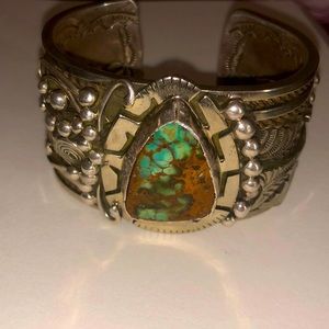Handmade stunning Native American Silver Bracelet